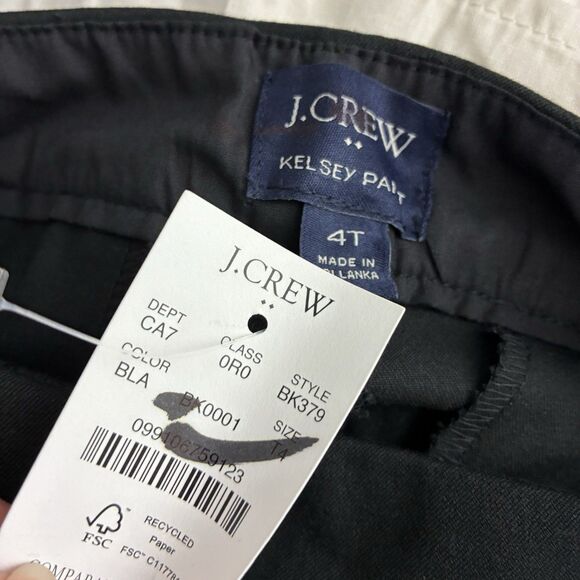 J Crew Kelsey Flare Ankle Pants Size 4  Tall Black NWT Cotton Stretch Work Pant - Picture 6 of 8
